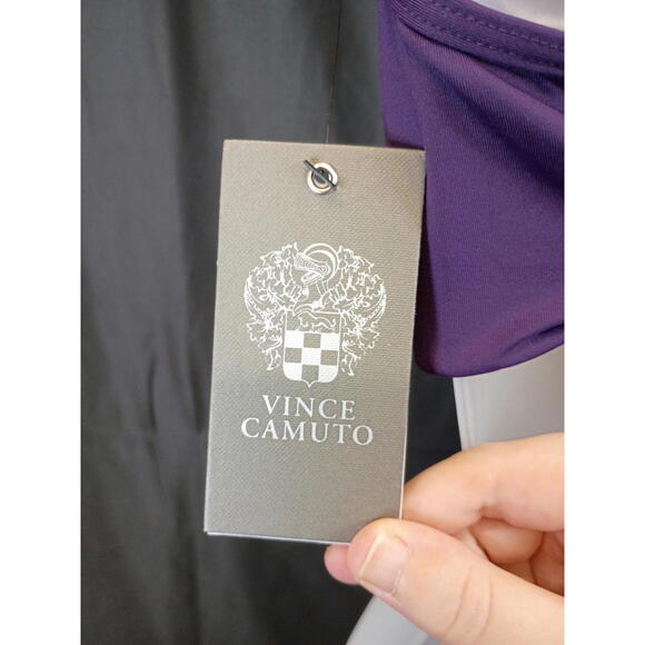 VINCE CAMUTO WRAP BIKINI TOP PLUM L - Picture 3 of 4